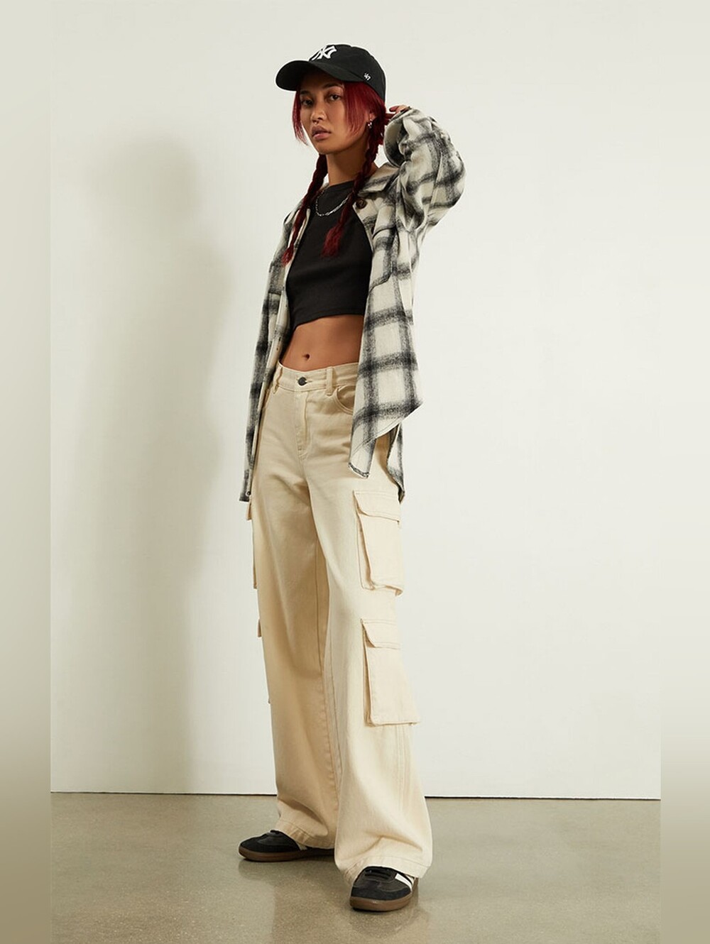 PacSun Beige Baggy Cargo Pants